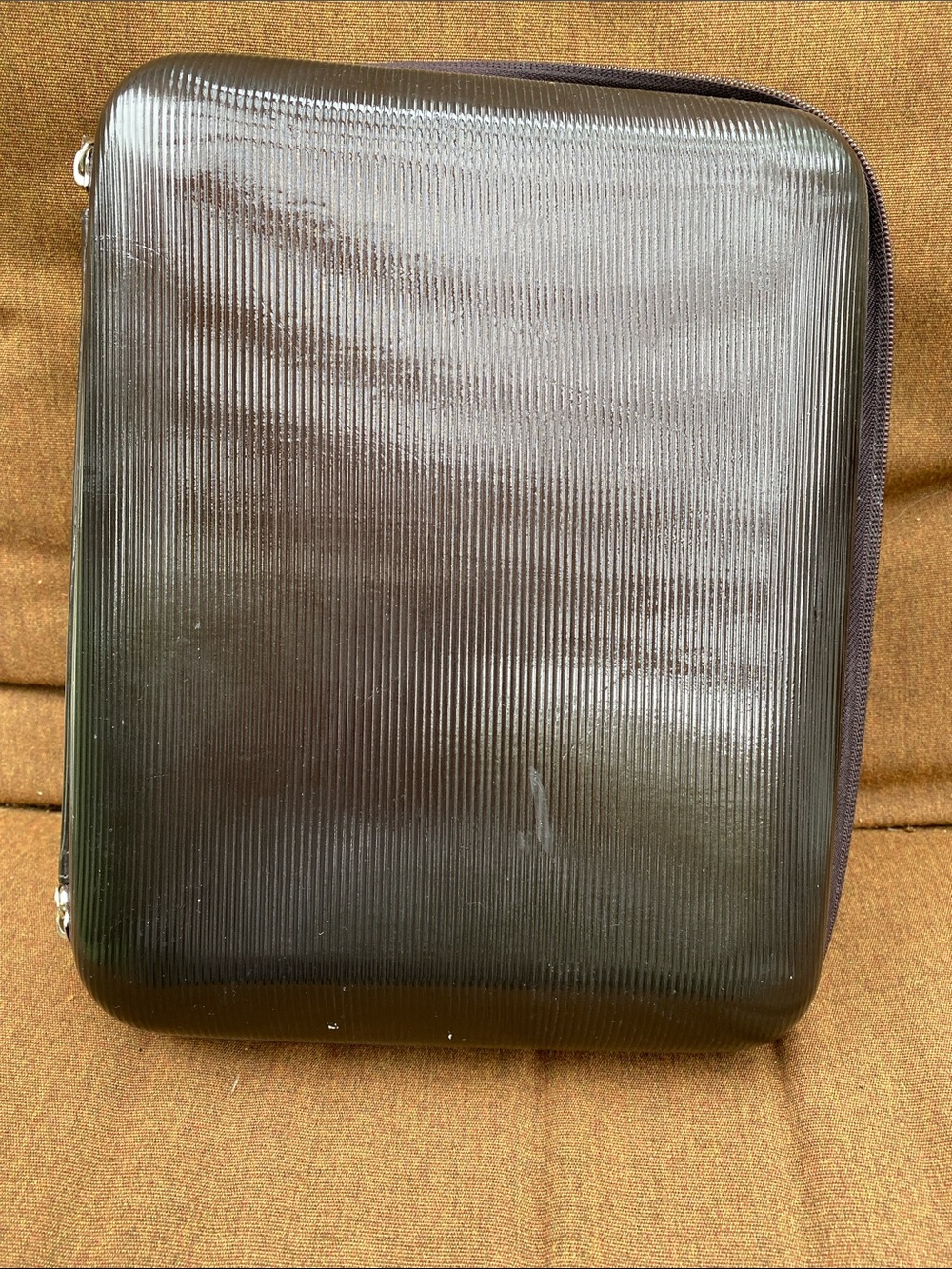 laura mercier Black Ribbed Hard Shell Toiletry Case